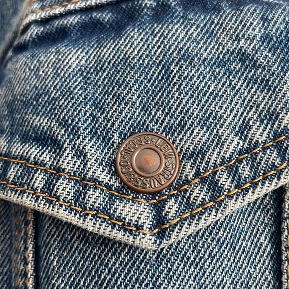 Levi Strauss Denim Sugar Skull Floral Dia de Los Muertos Sherpa Lined Jacket - Picture 4 of 13